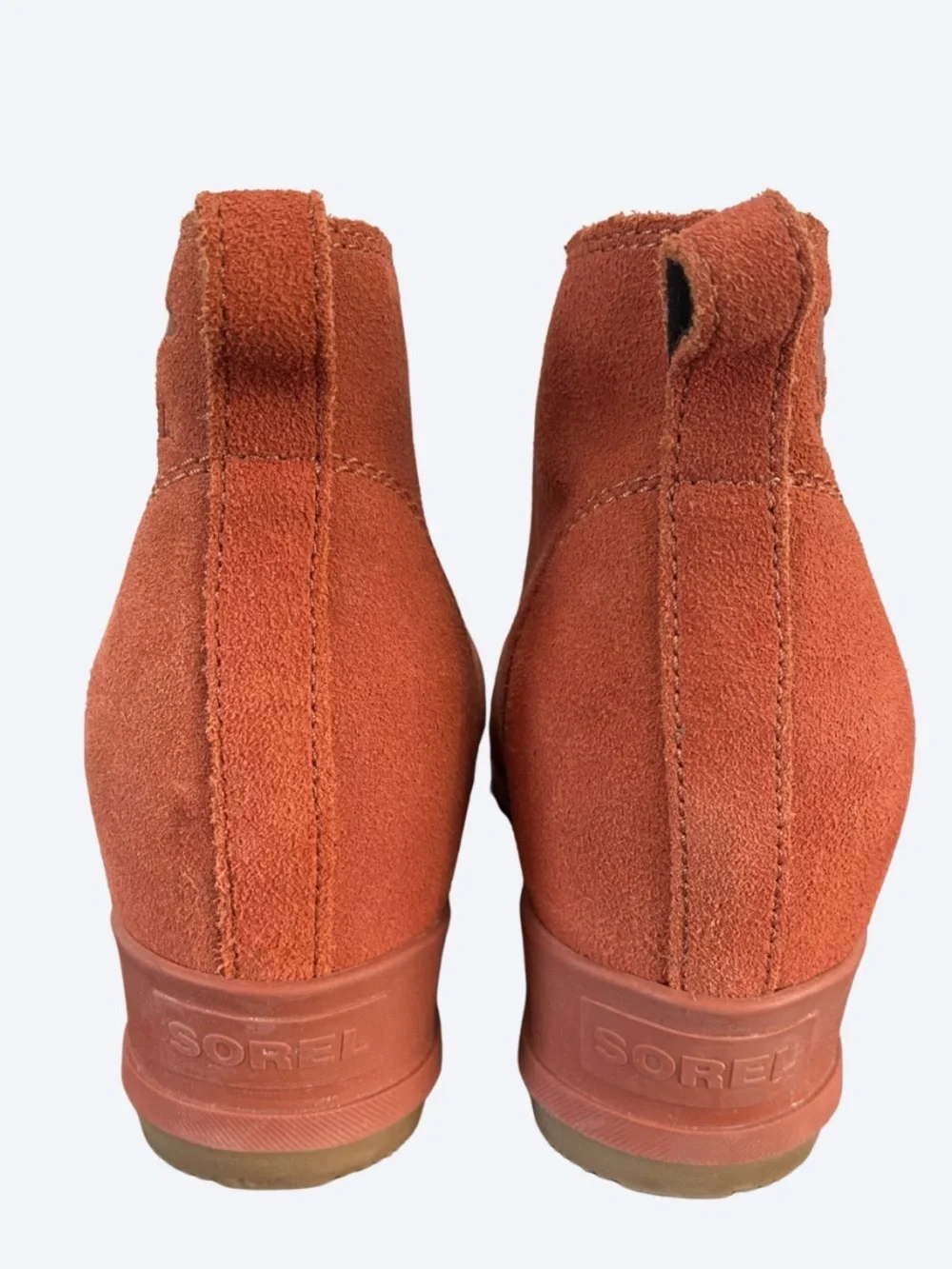 Sorel Evie Waterproof Wedge Ankle Booties Women's Size 9 Warp Red